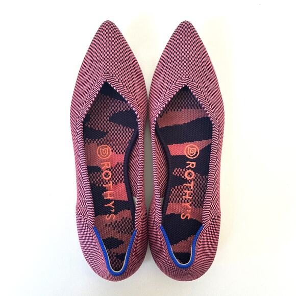 Rothy’s Rose Double Stitch Pointed Toe Flats Size 7.5 - Picture 9 of 13